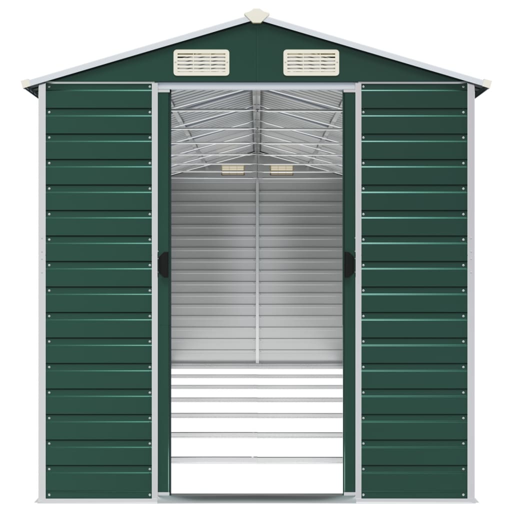NNEVL Garden Shed Green 191x640x198 cm Galvanised Steel-4