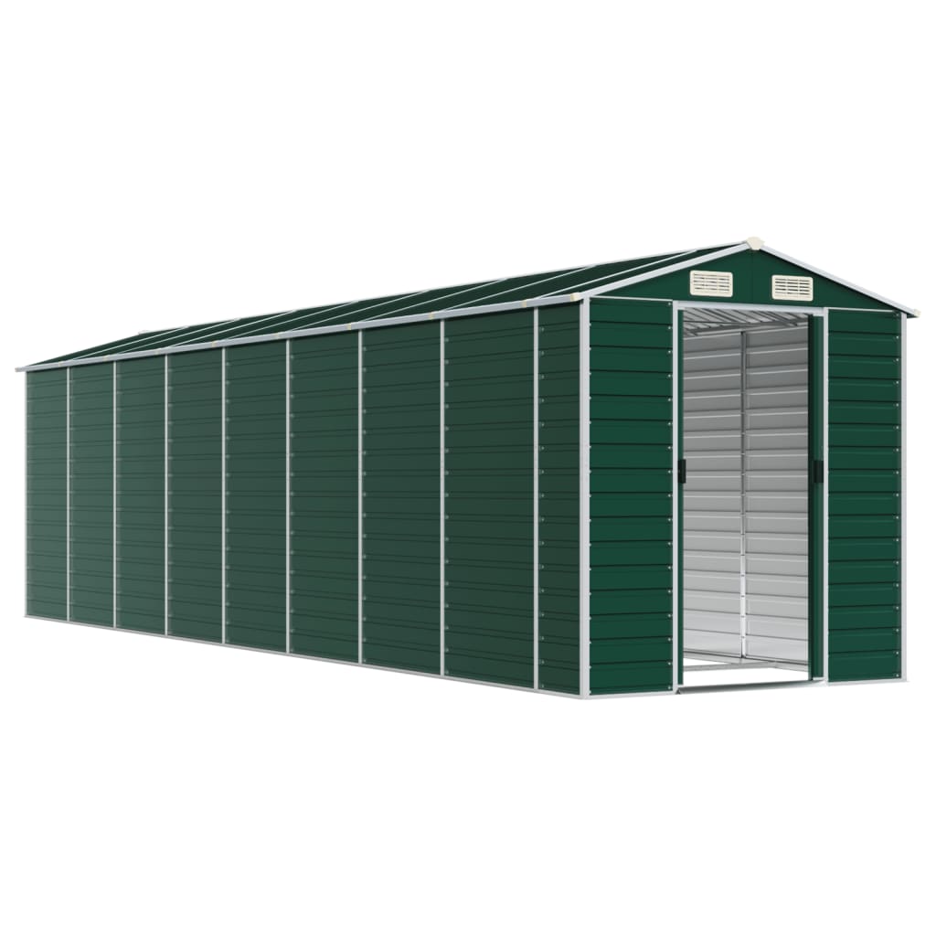 NNEVL Garden Shed Green 191x725x198 cm Galvanised Steel-2