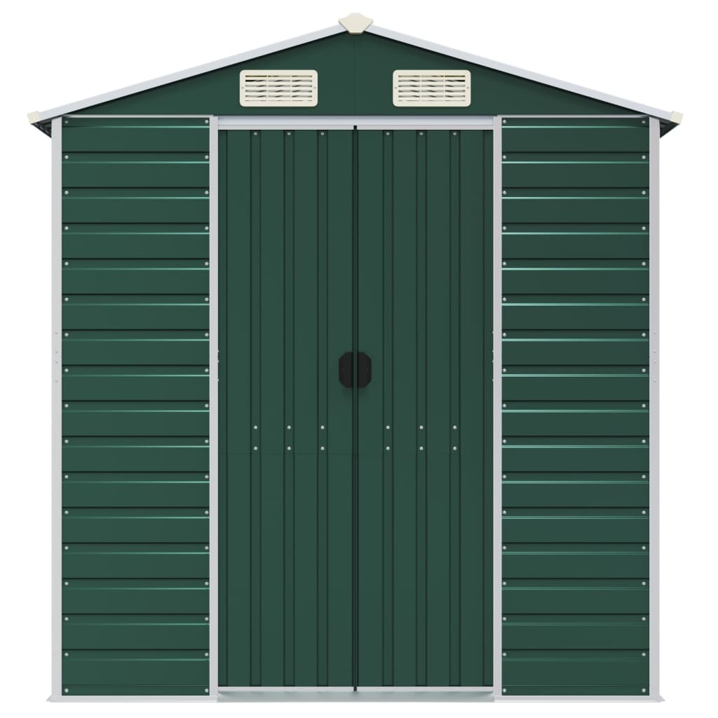 NNEVL Garden Shed Green 191x725x198 cm Galvanised Steel-3