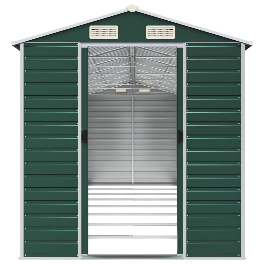NNEVL Garden Shed Green 191x725x198 cm Galvanised Steel-4