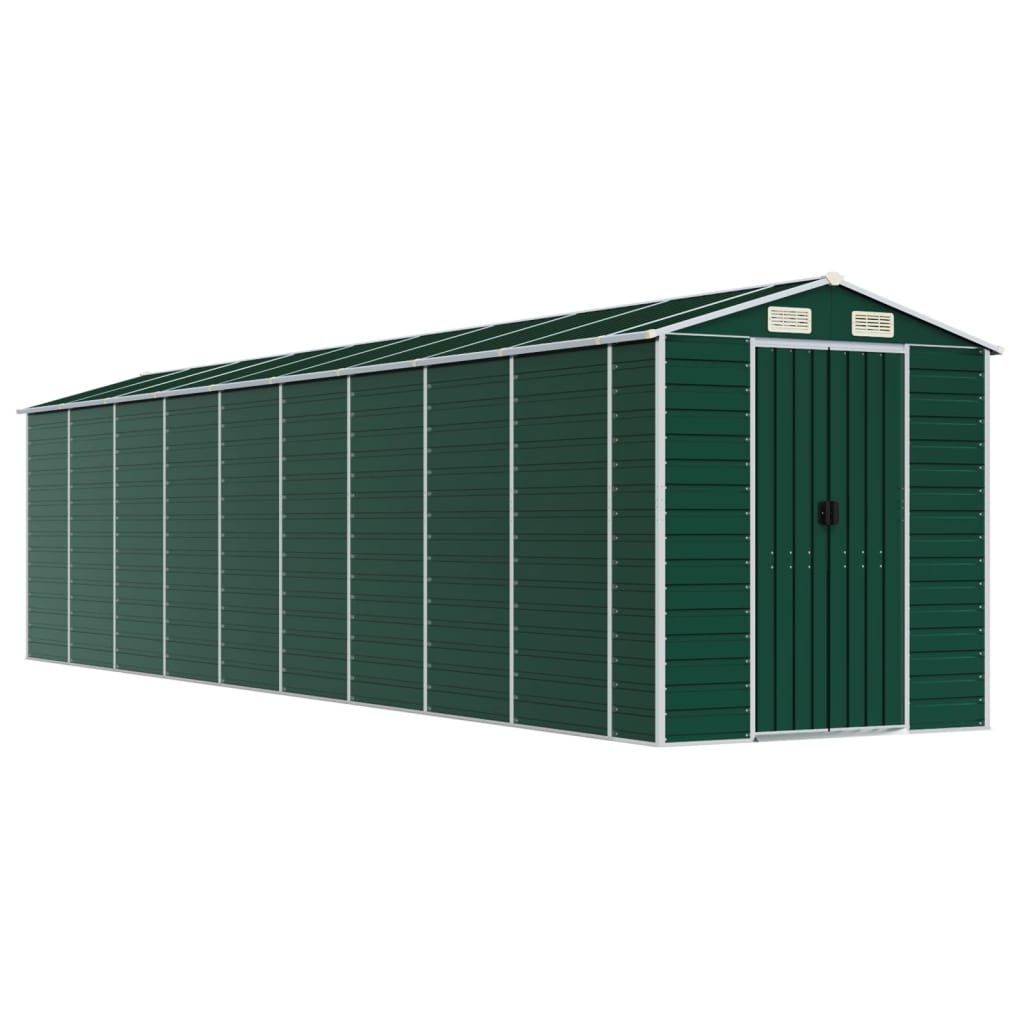 NNEVL Garden Shed Green 191x810x198 cm Galvanised Steel-1