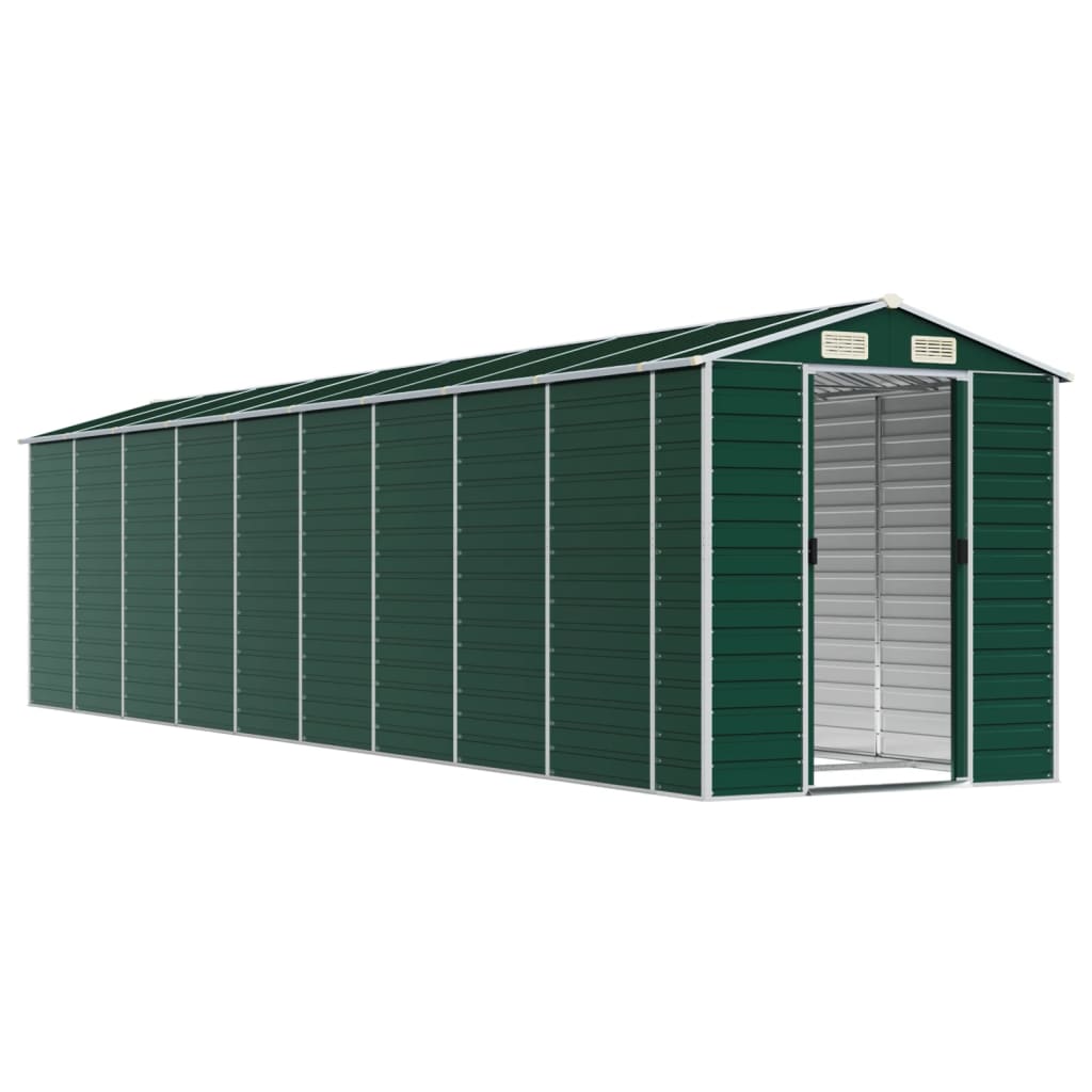 NNEVL Garden Shed Green 191x810x198 cm Galvanised Steel-2