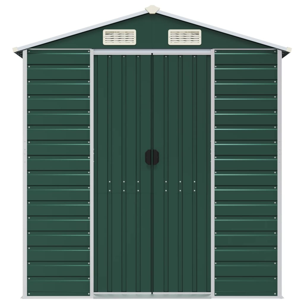 NNEVL Garden Shed Green 191x810x198 cm Galvanised Steel-3