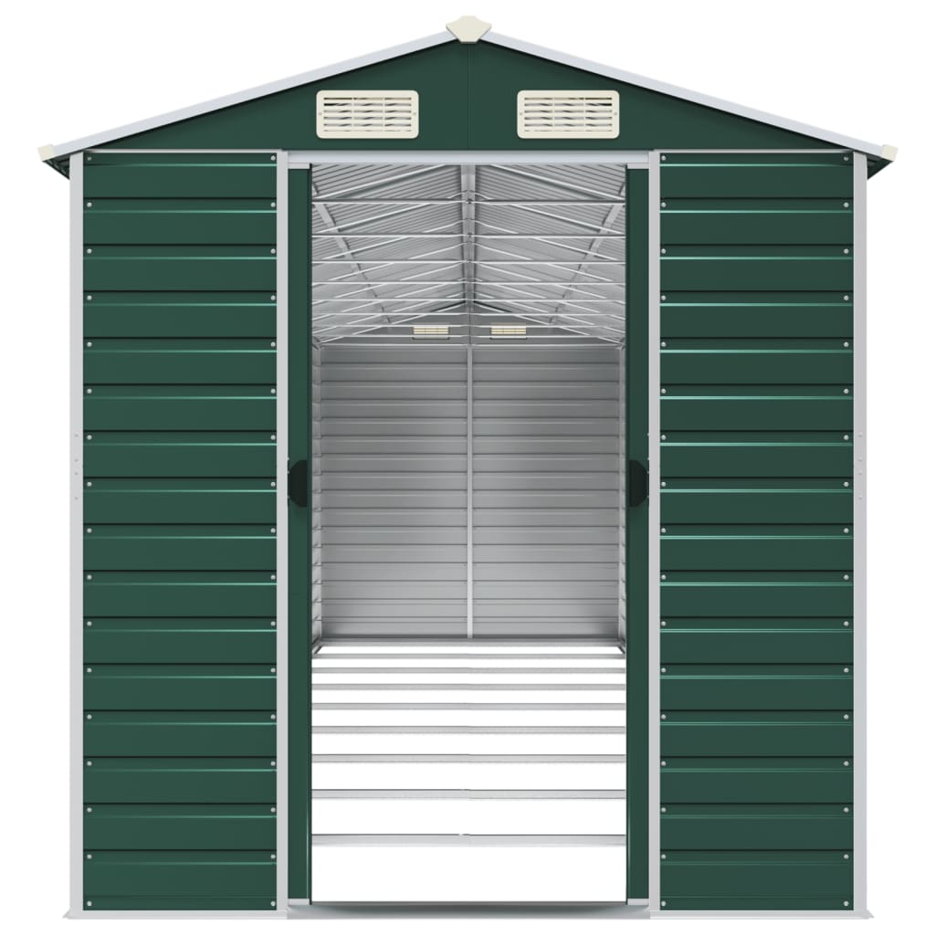 NNEVL Garden Shed Green 191x810x198 cm Galvanised Steel-4
