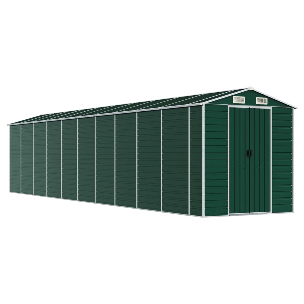 NNEVL Garden Shed Green 191x895x198 cm Galvanised Steel-1