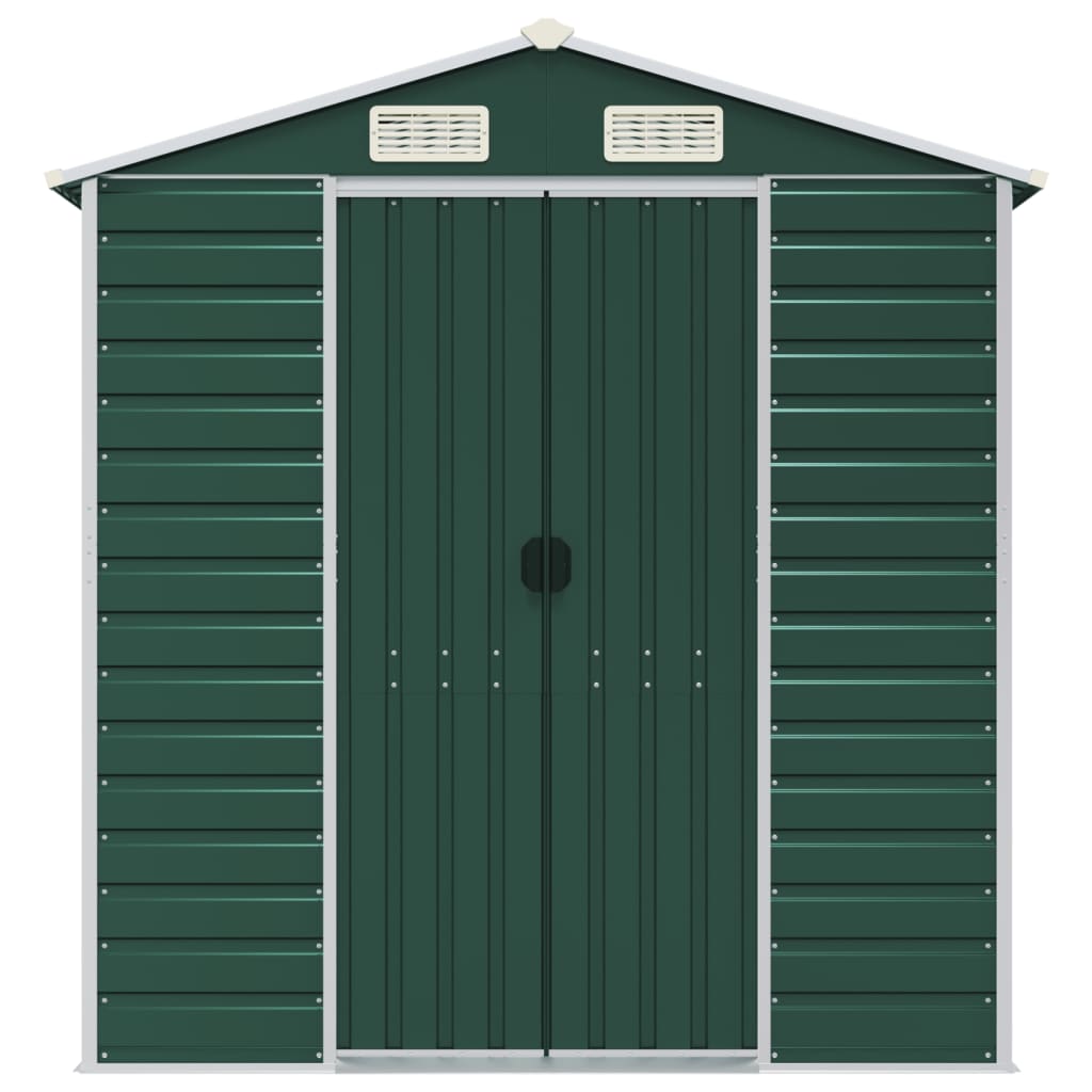 NNEVL Garden Shed Green 191x895x198 cm Galvanised Steel-3