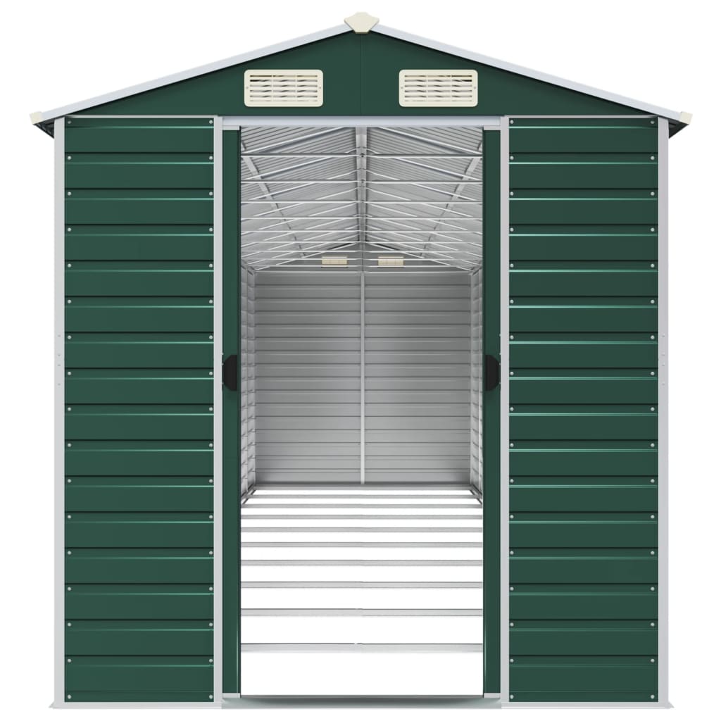 NNEVL Garden Shed Green 191x895x198 cm Galvanised Steel-4