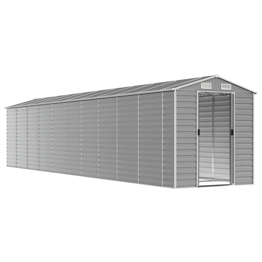NNEVL Garden Shed Light Grey 191x895x198 cm Galvanised Steel-2