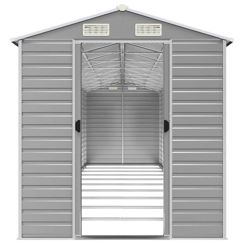 NNEVL Garden Shed Light Grey 191x895x198 cm Galvanised Steel-4