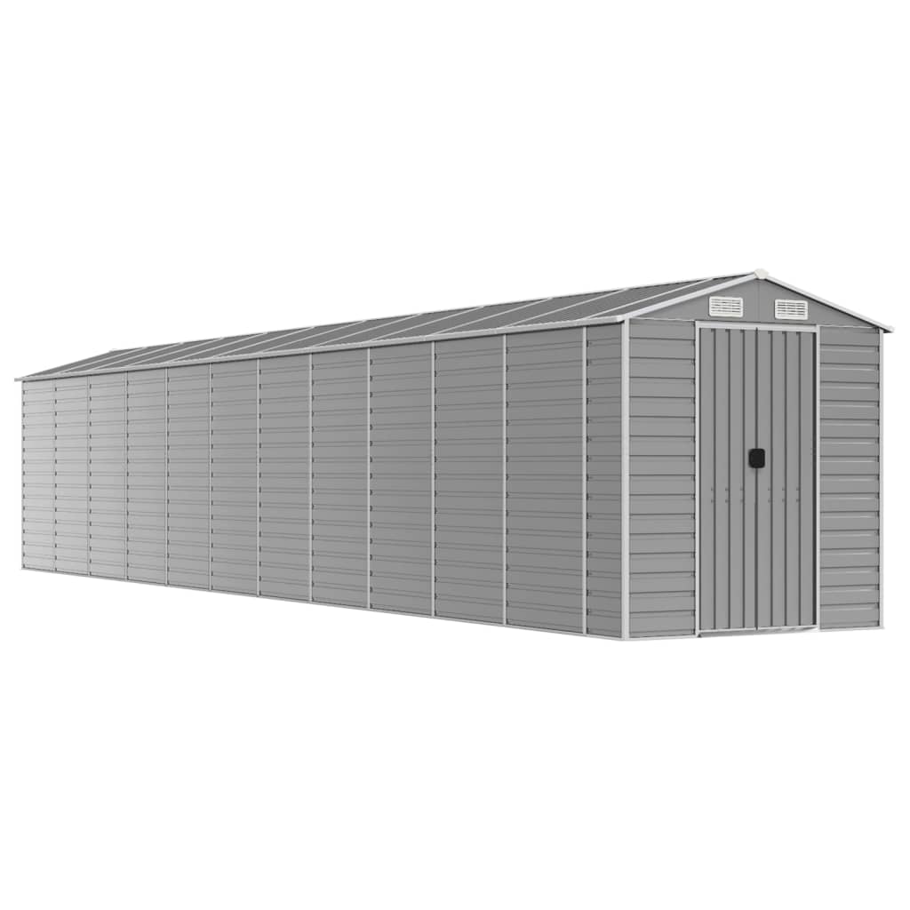 NNEVL Garden Shed Light Grey 191x980x198 cm Galvanised Steel-1
