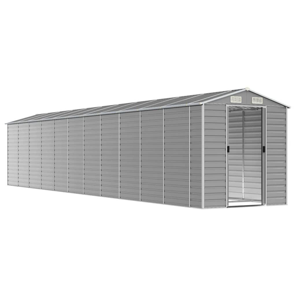 NNEVL Garden Shed Light Grey 191x980x198 cm Galvanised Steel-2
