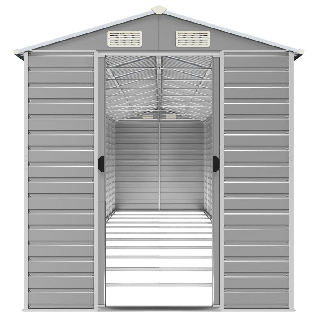 NNEVL Garden Shed Light Grey 191x980x198 cm Galvanised Steel-4