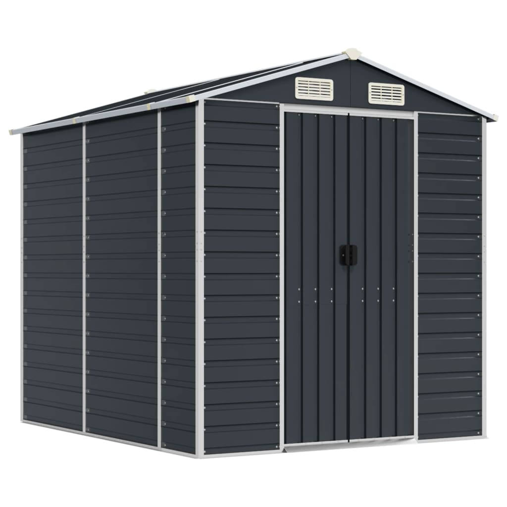 NNEVL Garden Shed Anthracite 191x215x198 cm Galvanised Steel-1