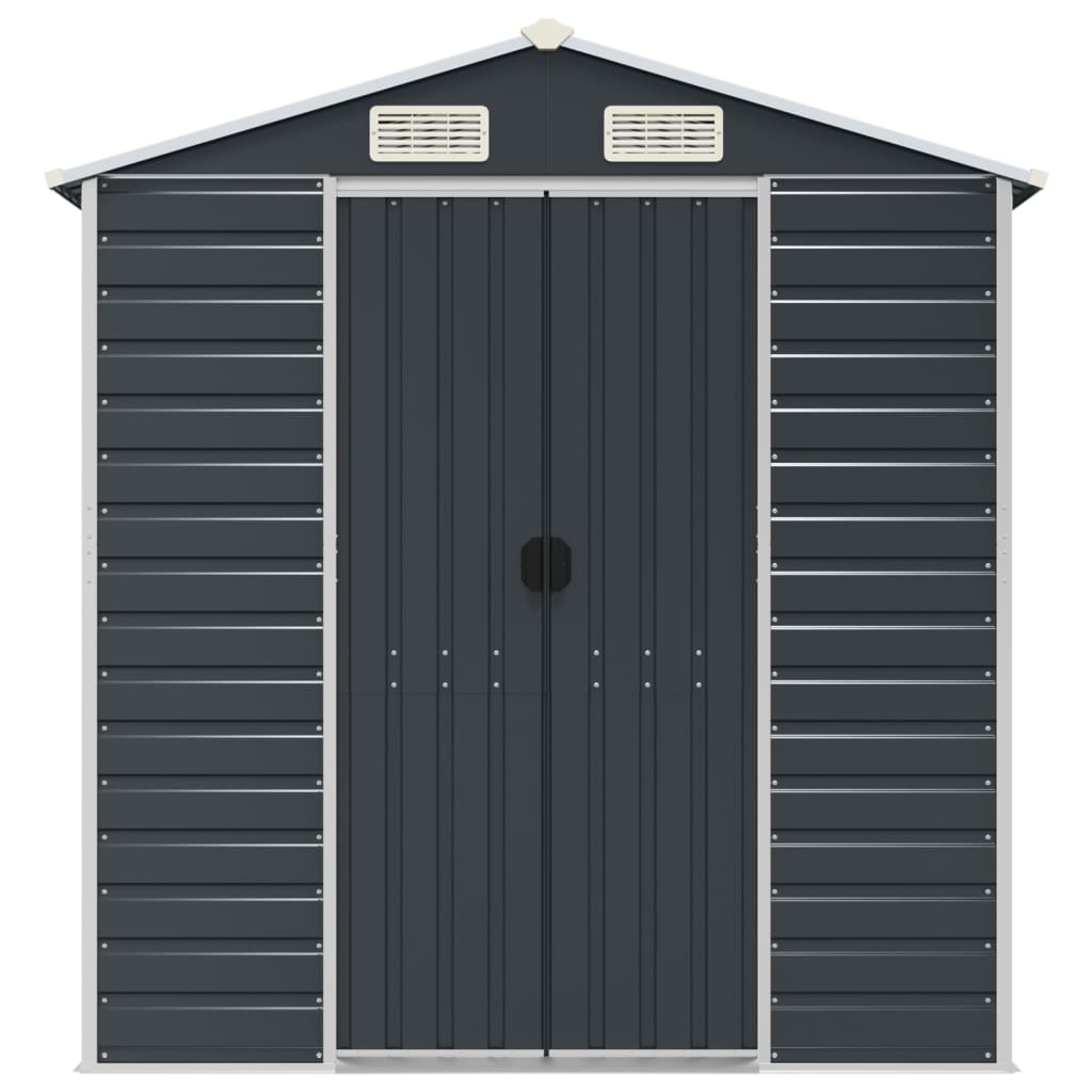 NNEVL Garden Shed Anthracite 191x215x198 cm Galvanised Steel-3