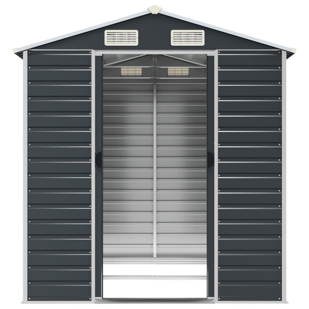 NNEVL Garden Shed Anthracite 191x215x198 cm Galvanised Steel-4