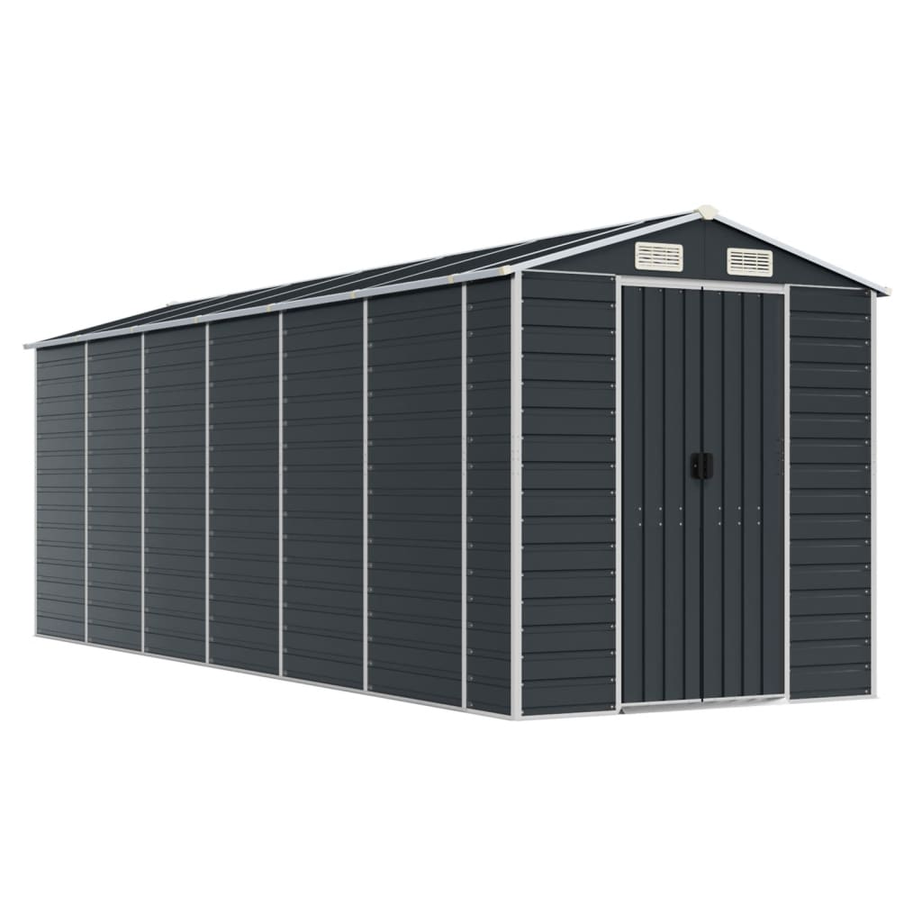 NNEVL Garden Shed Anthracite 191x555x198 cm Galvanised Steel-1