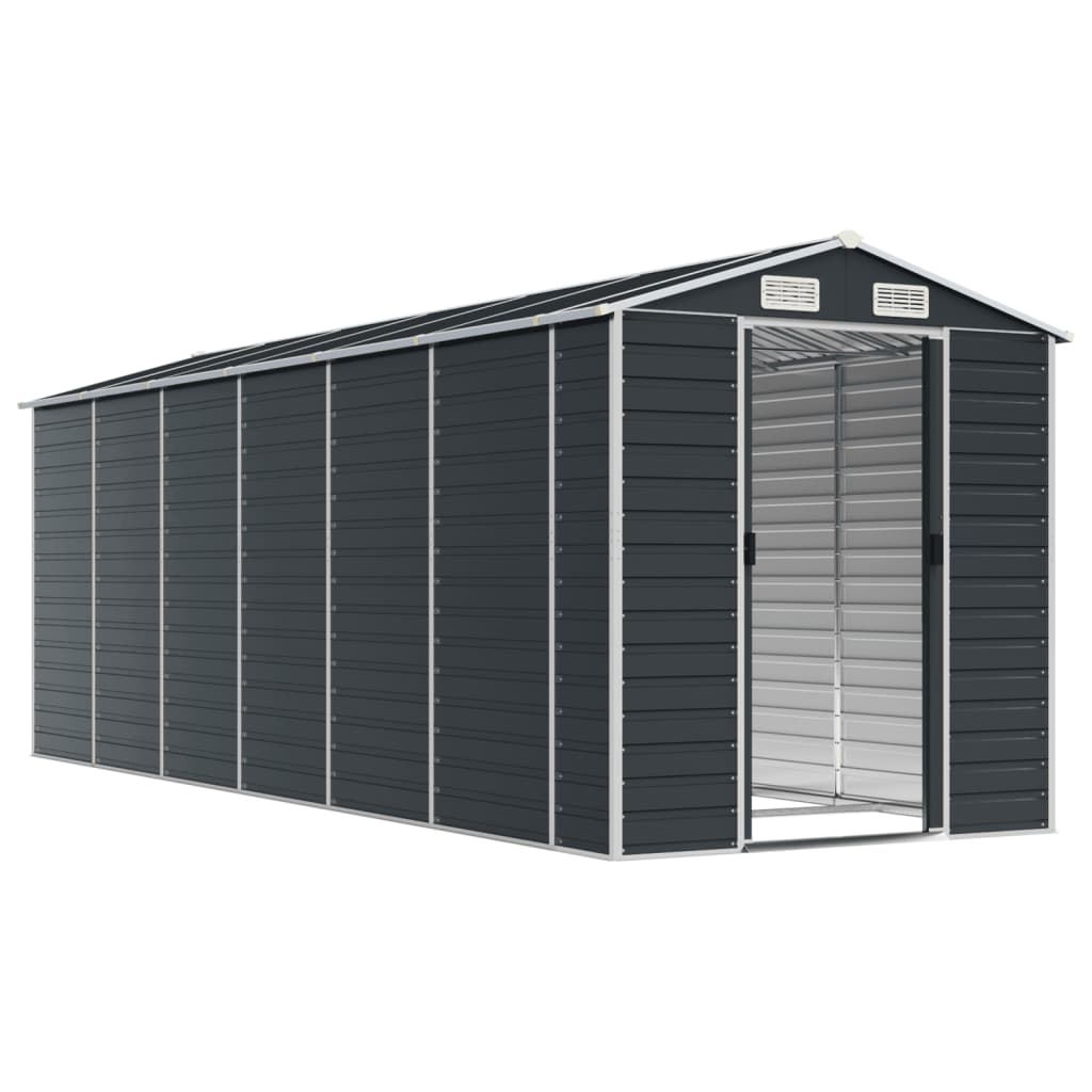 NNEVL Garden Shed Anthracite 191x555x198 cm Galvanised Steel-2