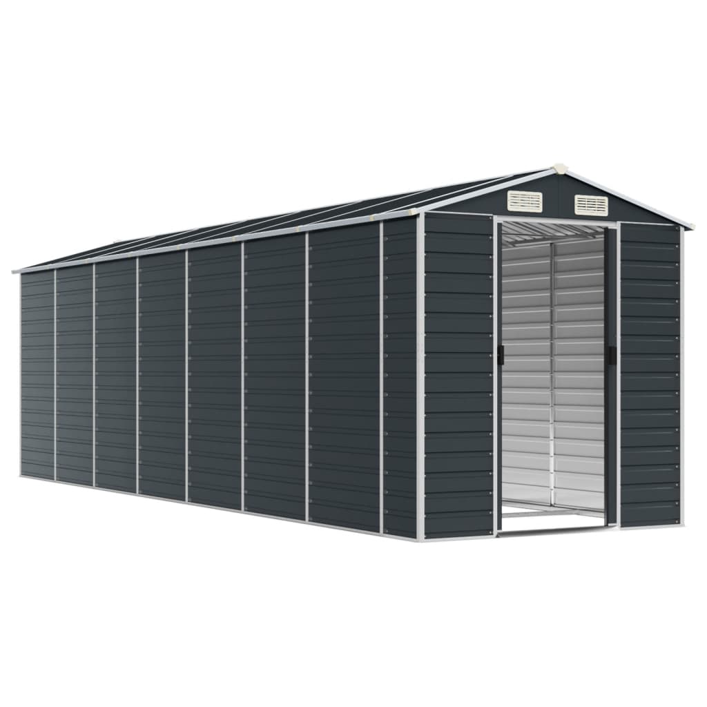 NNEVL Garden Shed Anthracite 191x640x198 cm Galvanised Steel-2