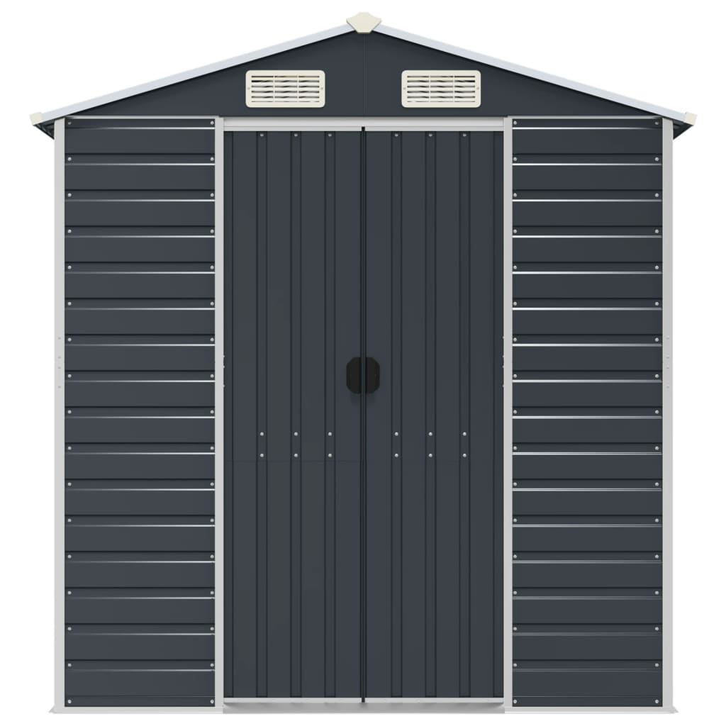 NNEVL Garden Shed Anthracite 191x725x198 cm Galvanised Steel-3