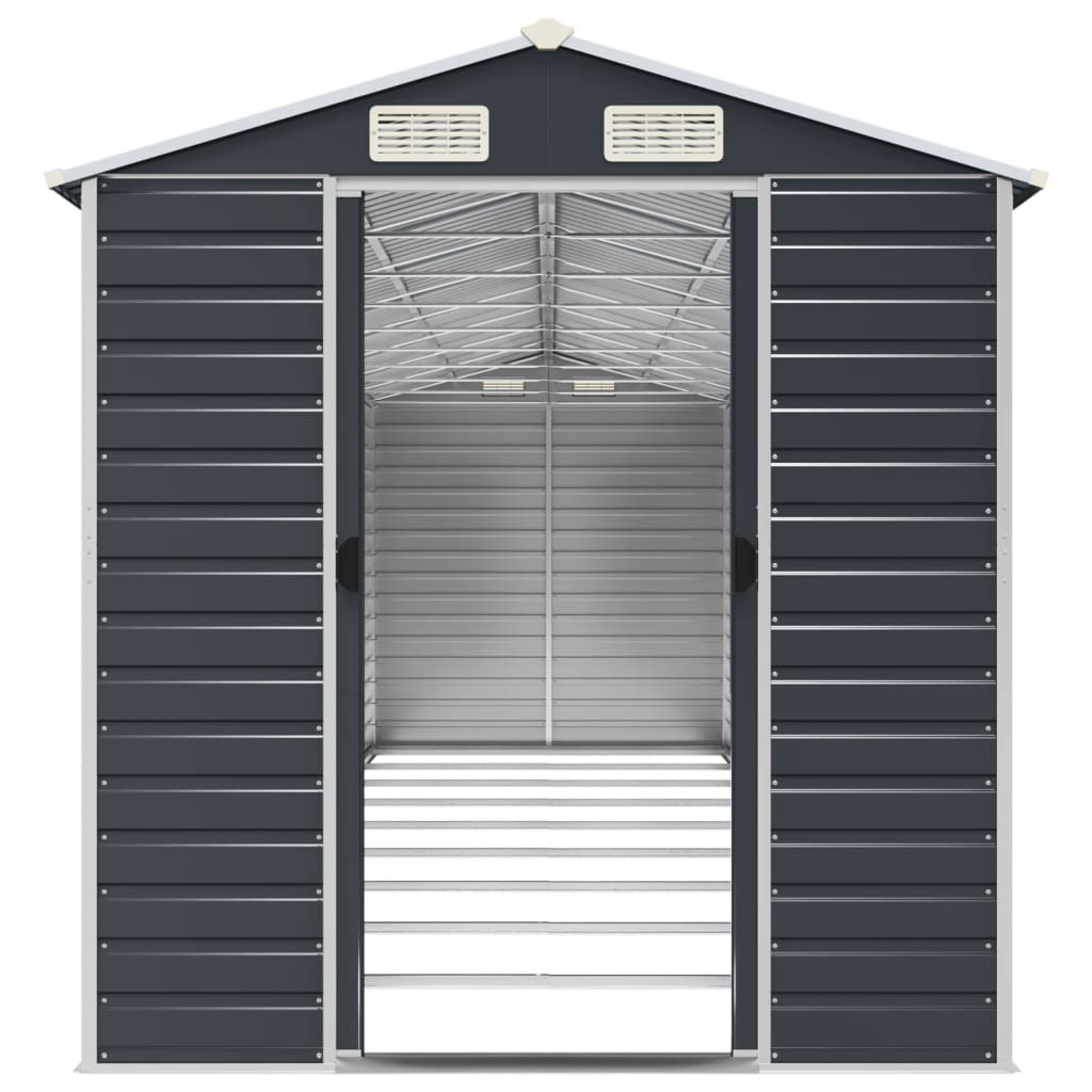 NNEVL Garden Shed Anthracite 191x810x198 cm Galvanised Steel-4