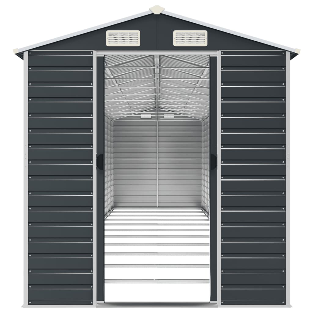 NNEVL Garden Shed Anthracite 191x980x198 cm Galvanised Steel-4