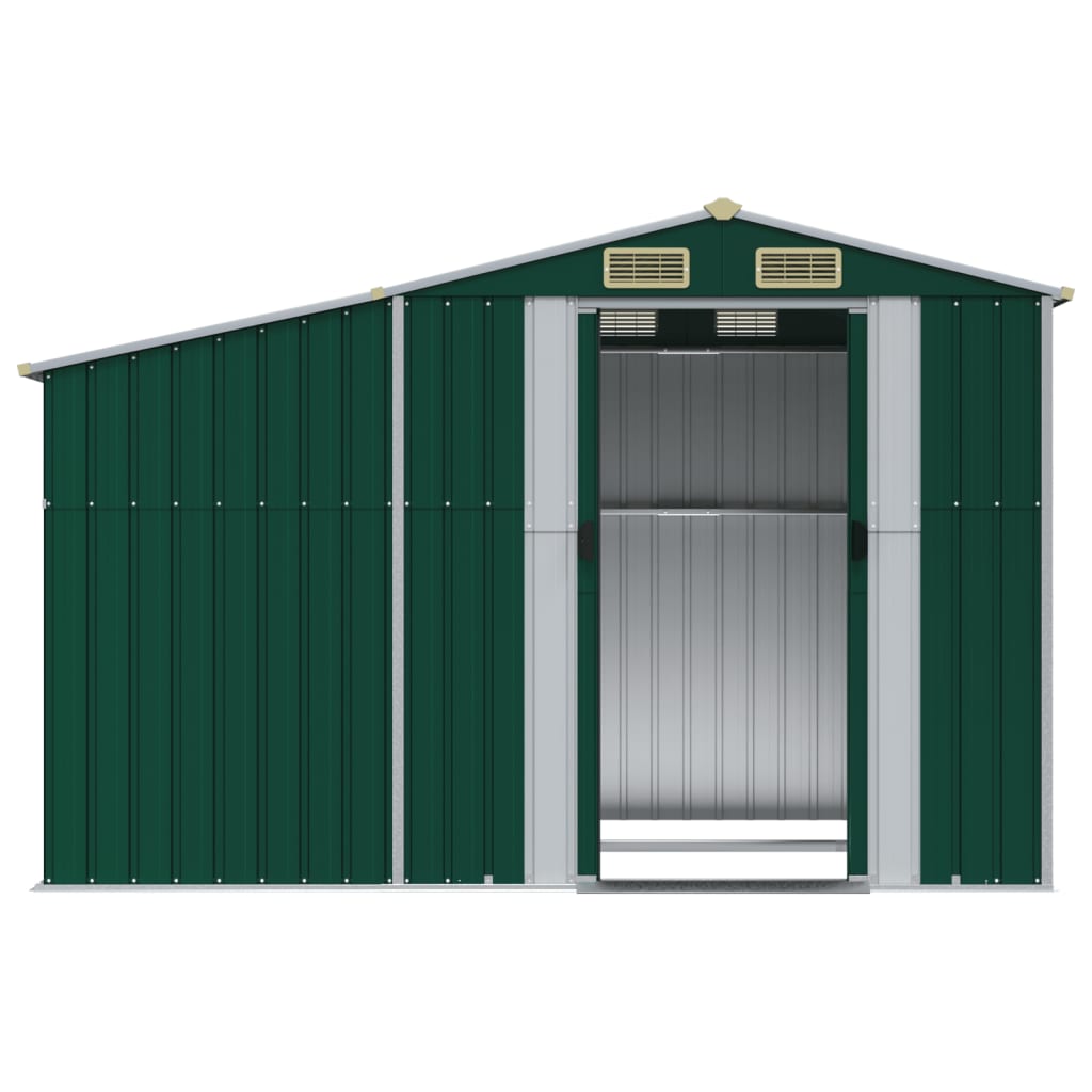 NNEVL Garden Shed Green 277x192.5x179 cm Galvanised Steel-4