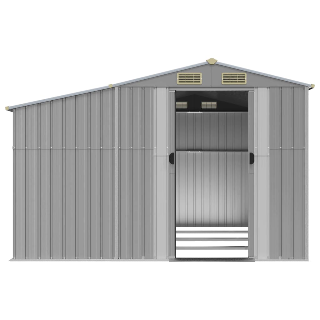 NNEVL Garden Shed Grey 277x365.5x179 cm Galvanised Steel-4