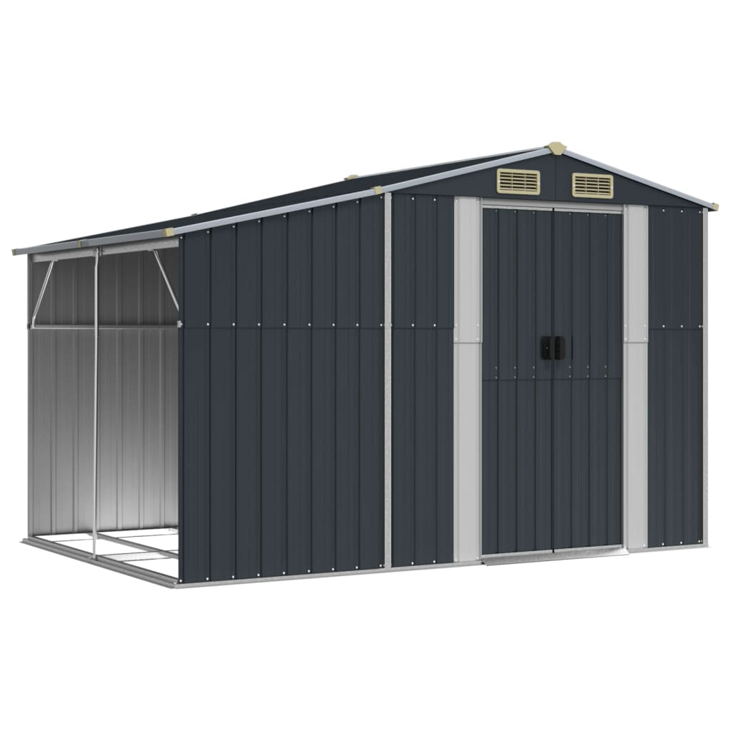 NNEVL Garden Shed Anthracite 277x192.5x179 cm Galvanised Steel-1