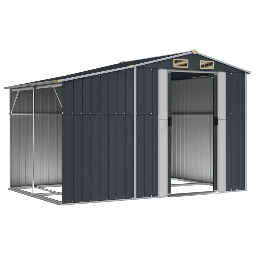 NNEVL Garden Shed Anthracite 277x192.5x179 cm Galvanised Steel-2