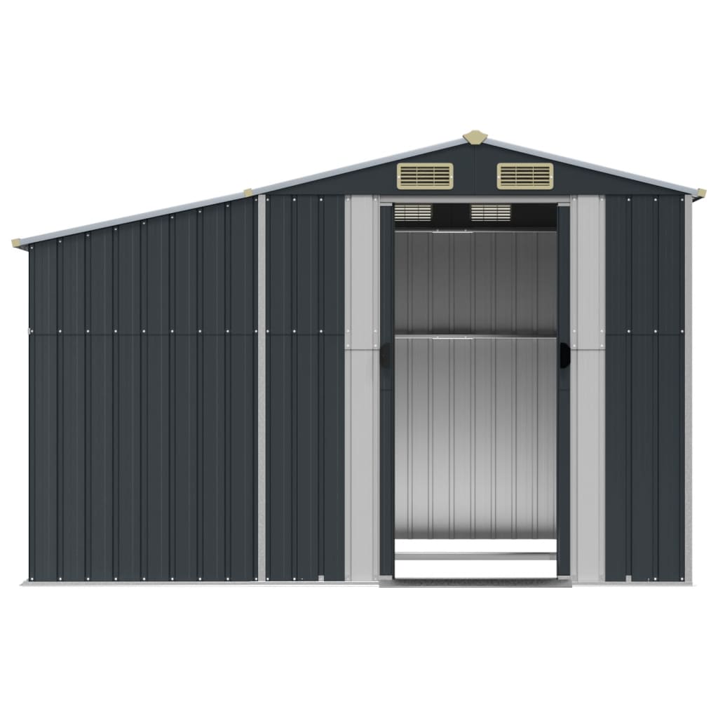 NNEVL Garden Shed Anthracite 277x192.5x179 cm Galvanised Steel-4