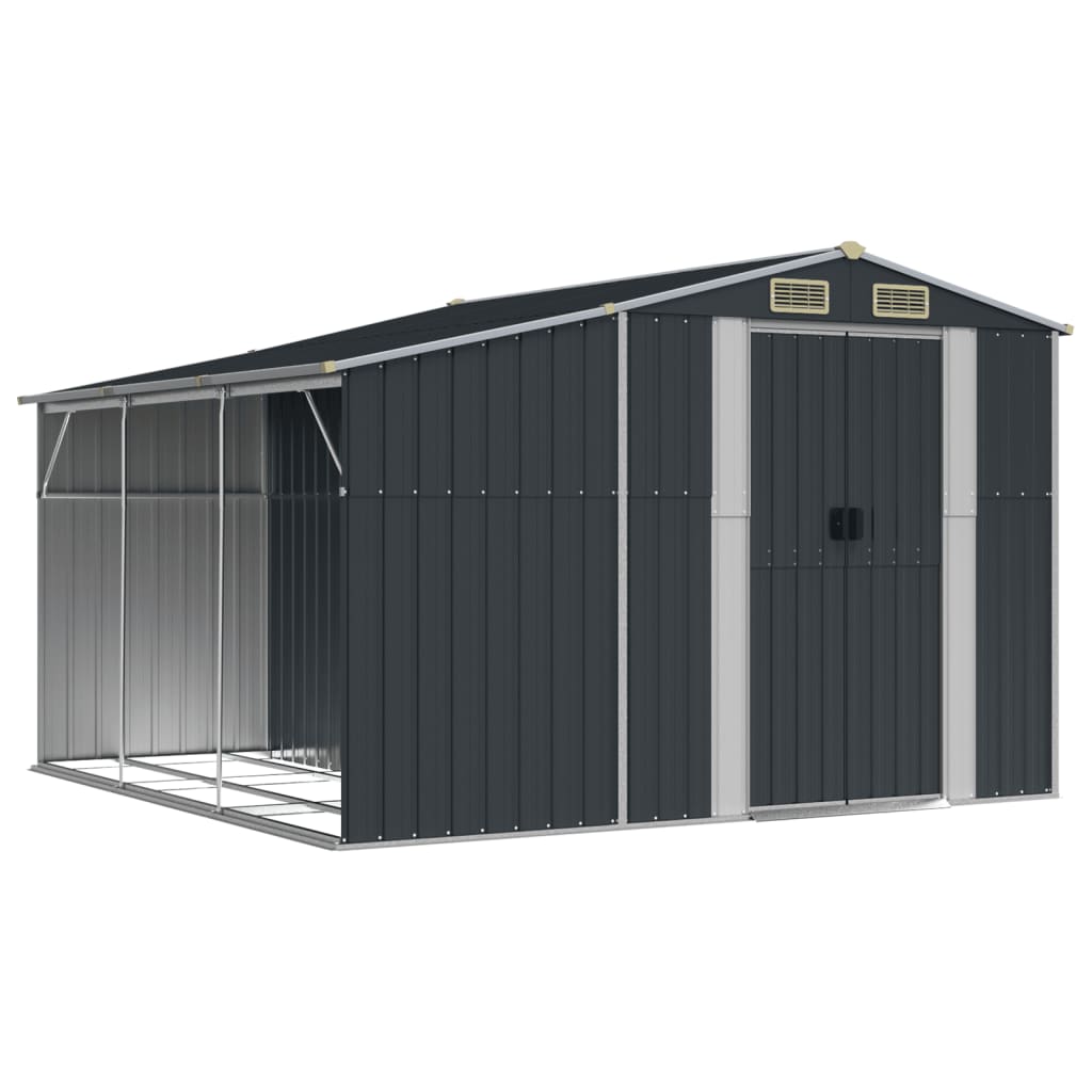 NNEVL Garden Shed Anthracite 277x279x179 cm Galvanised Steel-1