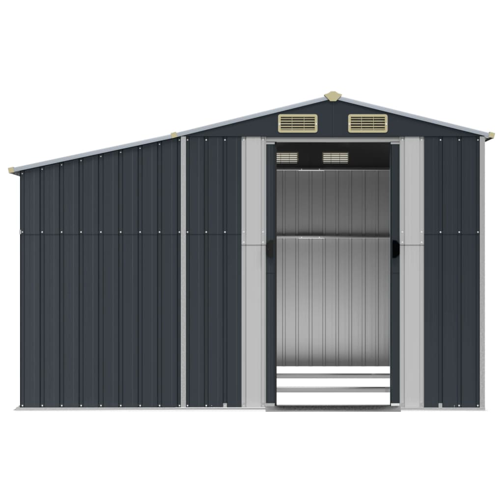 NNEVL Garden Shed Anthracite 277x279x179 cm Galvanised Steel-4