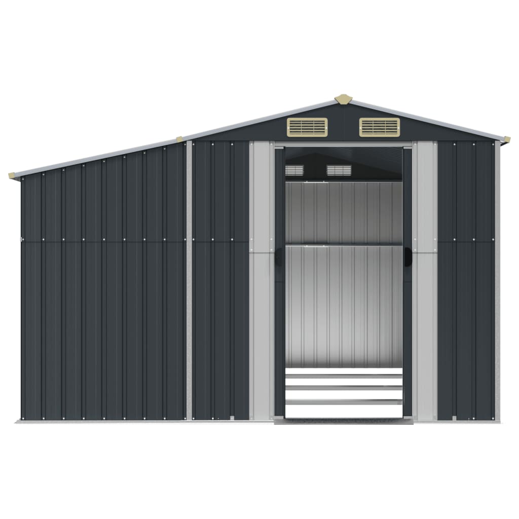 NNEVL Garden Shed Anthracite 277x365.5x179 cm Galvanised Steel-4