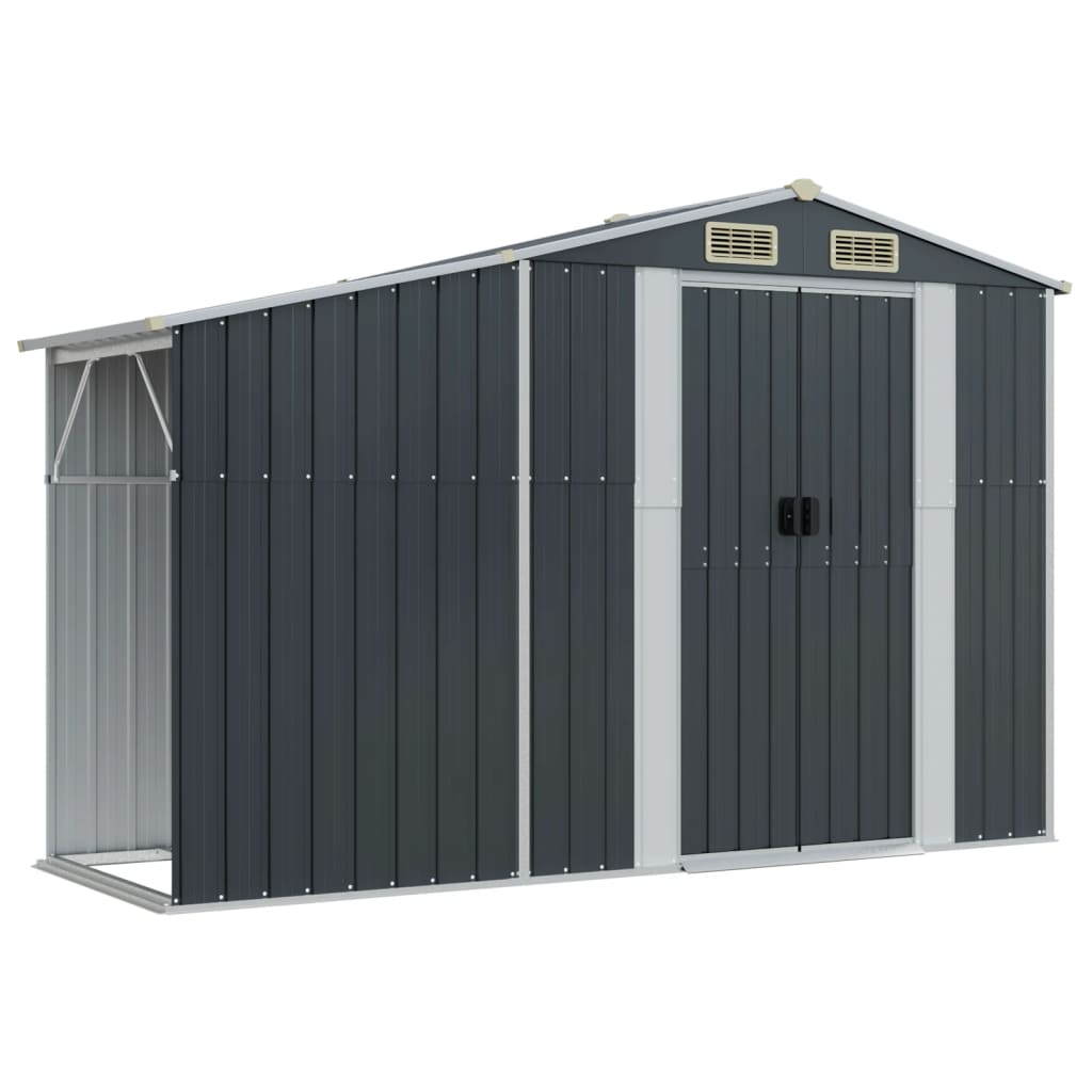 NNEVL Garden Shed Anthracite 277x93x179 cm Galvanised Steel-1