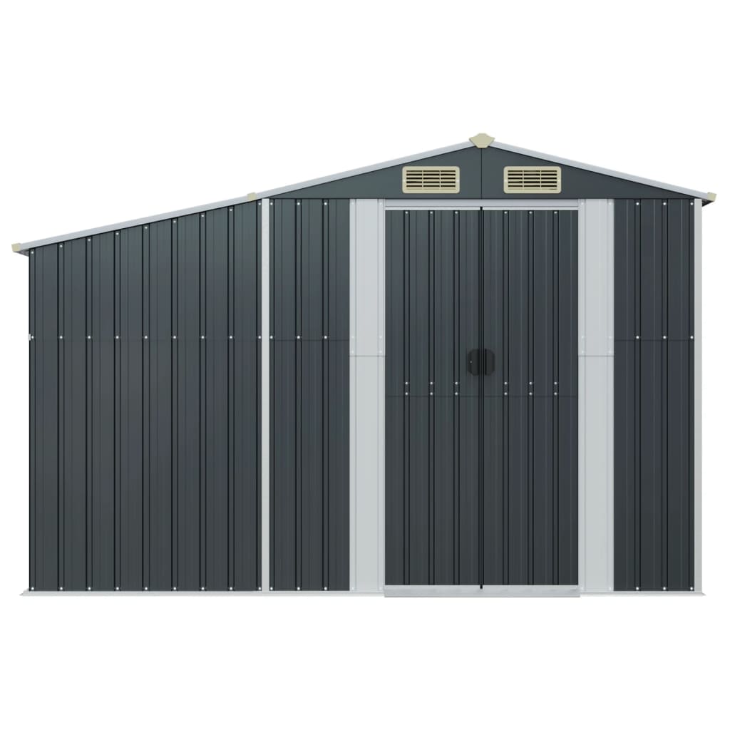 NNEVL Garden Shed Anthracite 277x93x179 cm Galvanised Steel-2