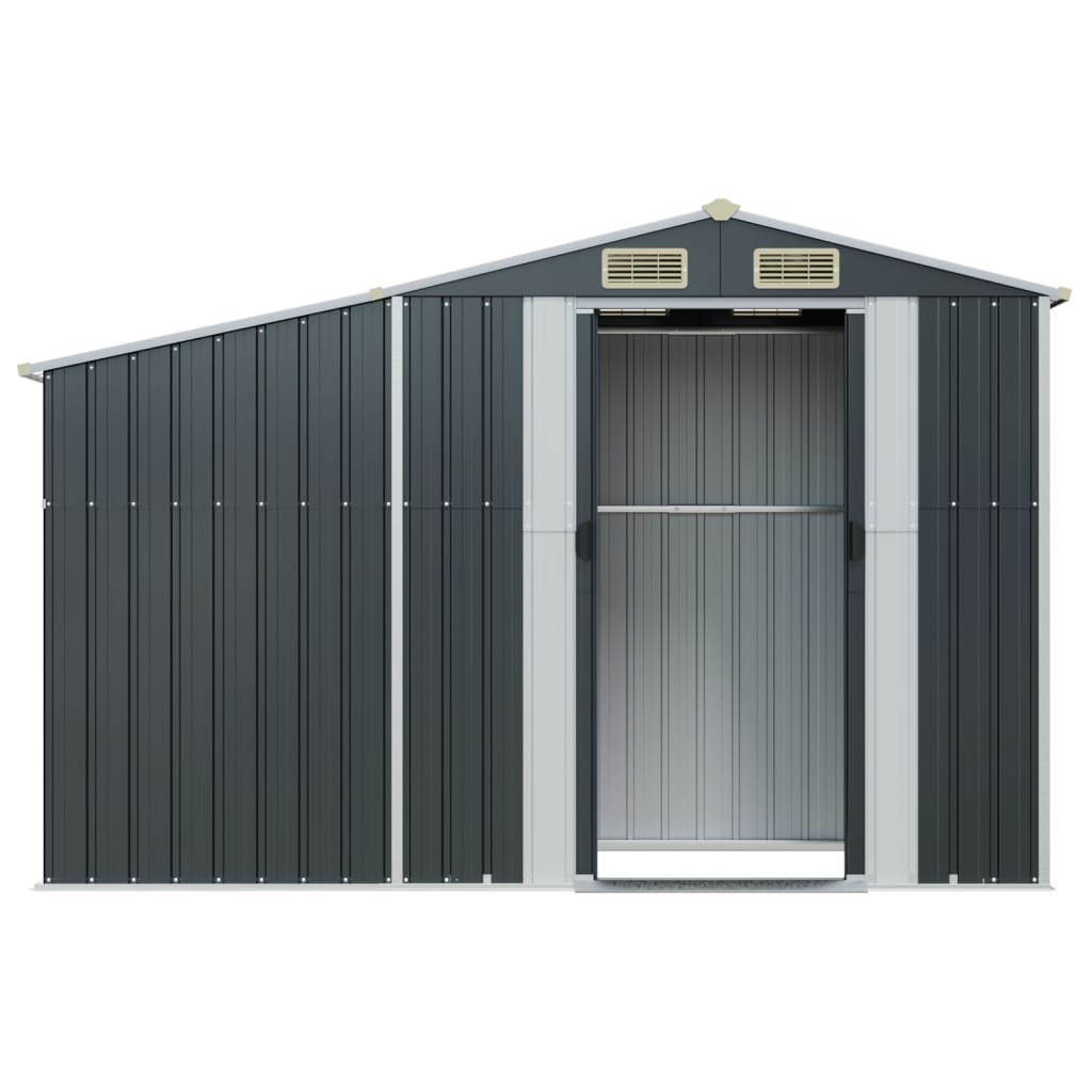 NNEVL Garden Shed Anthracite 277x93x179 cm Galvanised Steel-3
