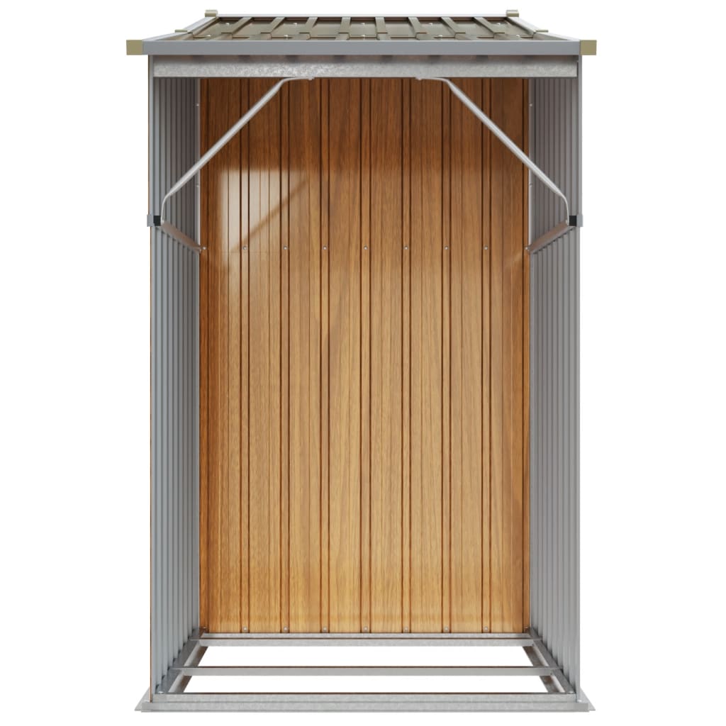 NNEVL Garden Shed Brown 277x93x179 cm Galvanised Steel-4
