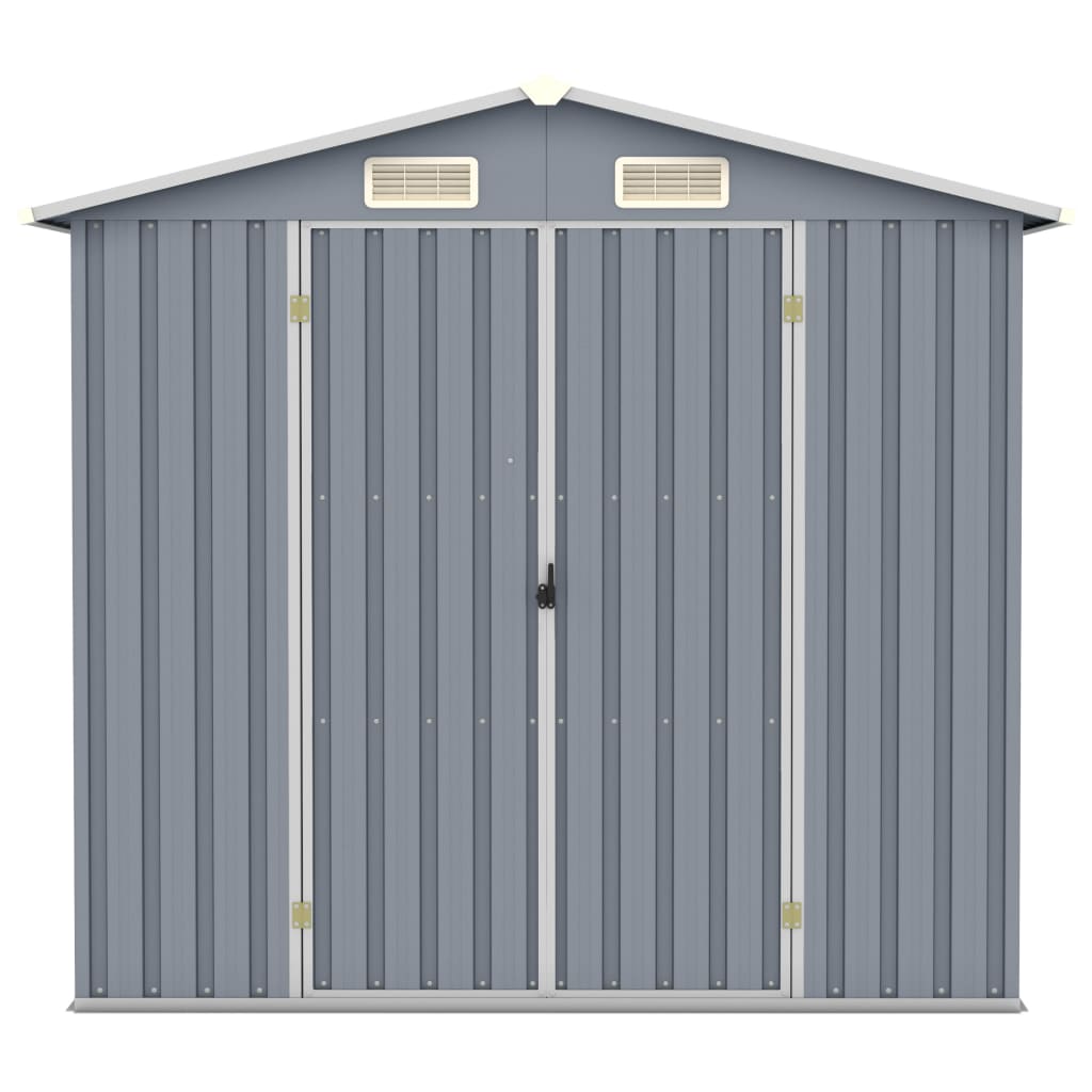 NNEVL Garden Shed Grey 205x129x183 cm Galvanised Steel-2