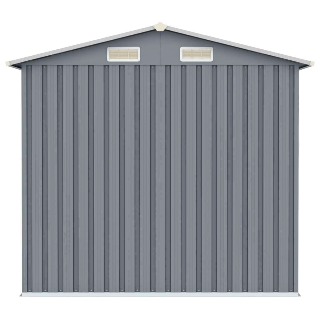 NNEVL Garden Shed Grey 205x129x183 cm Galvanised Steel-4