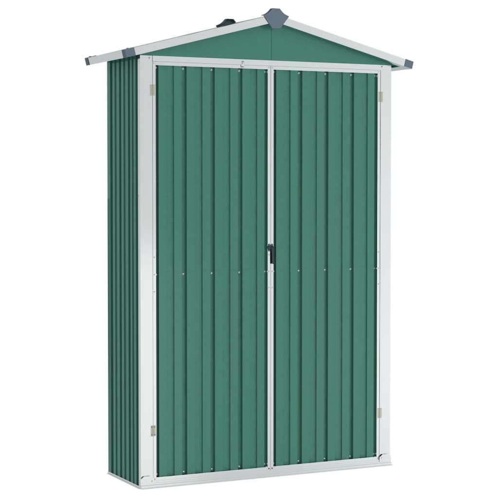 NNEVL Garden Shed Green 116x45x175 cm Galvanised Steel-1