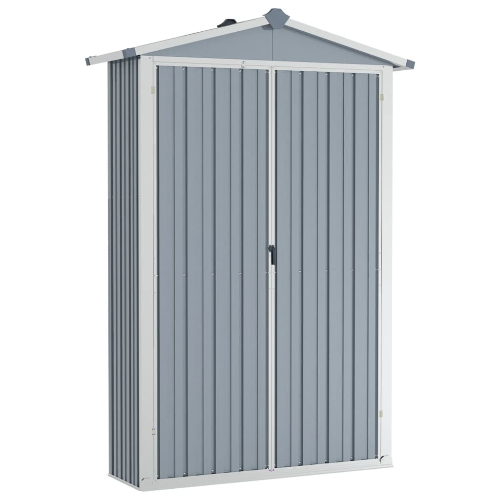 NNEVL Garden Shed Grey 107.5x46x183 cm Galvanised Steel-1