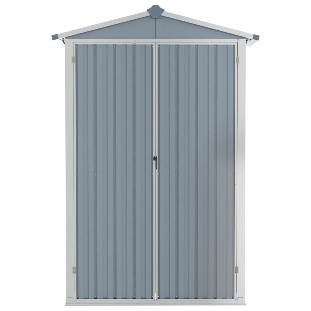 NNEVL Garden Shed Grey 107.5x46x183 cm Galvanised Steel-3