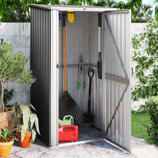 NNEVL Garden Shed Anthracite 118.5x97x209.5 cm Galvanised Steel-0