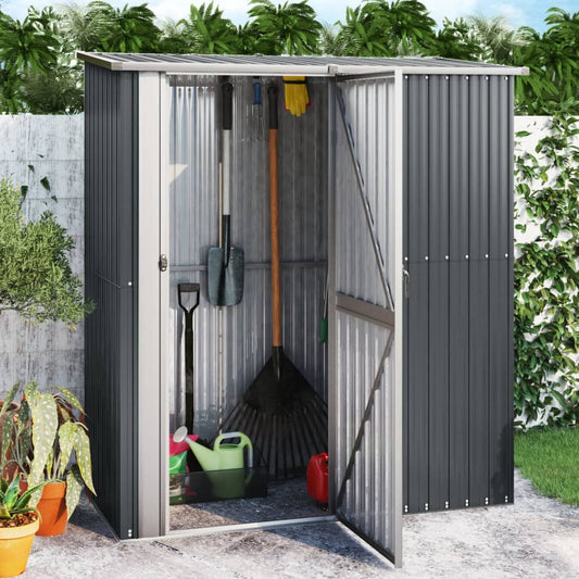 NNEVL Garden Shed Anthracite 180.5x97x209.5 cm Galvanised Steel-0