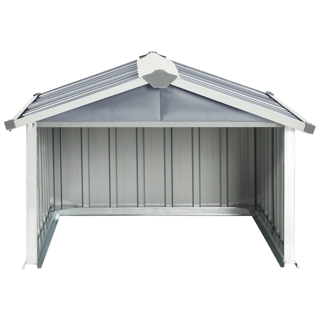 NNEVL Garden Robot Lawnmower Shed 92x97x63 cm Galvanised Steel Grey-3