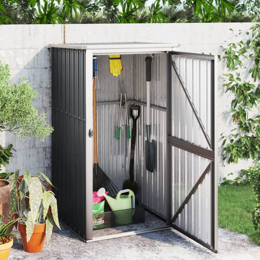 NNEVL Garden Tool Shed Anthracite 88x89x161 cm Galvanised Steel-0