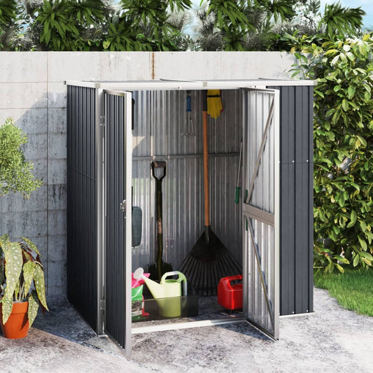 NNEVL Garden Tool Shed Anthracite 161x89x161 cm Galvanised Steel-0