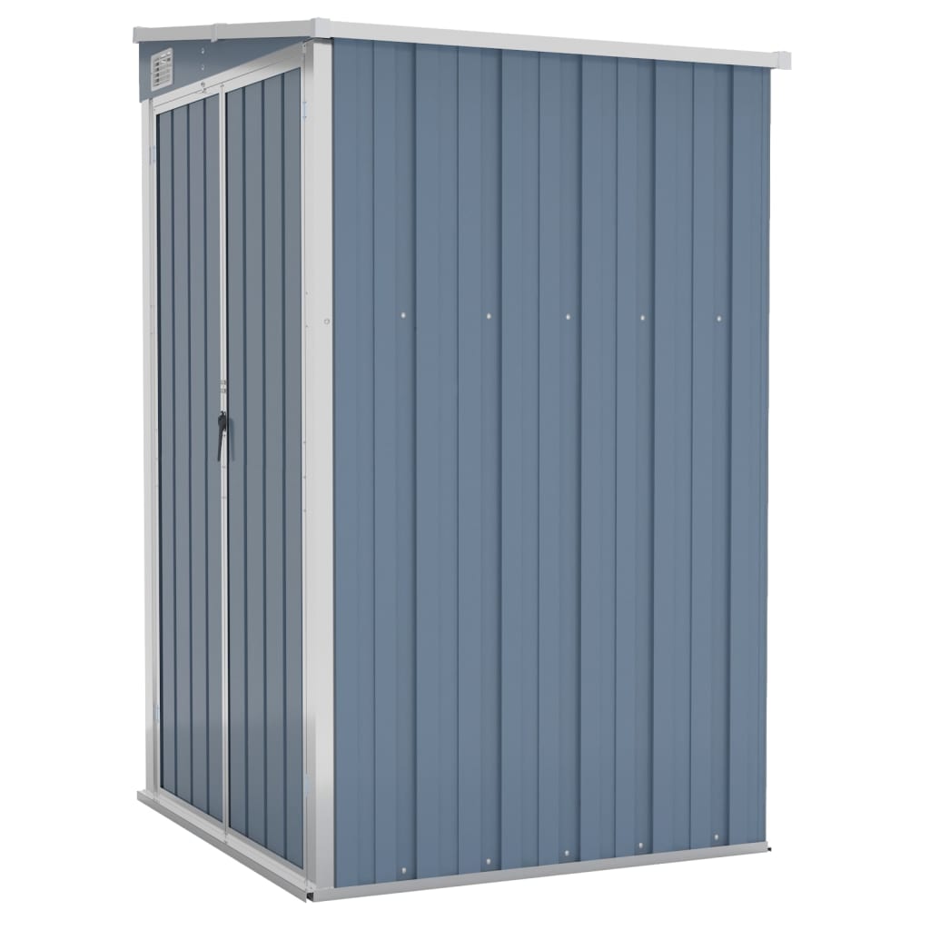 NNEVL Wall-mounted Garden Shed Grey 118x100x178 cm Galvanised Steel-1