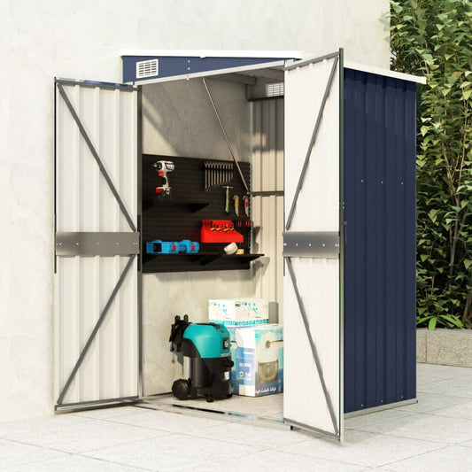 NNEVL Wall-mounted Garden Shed Anthracite 118x100x178 cm Steel-0