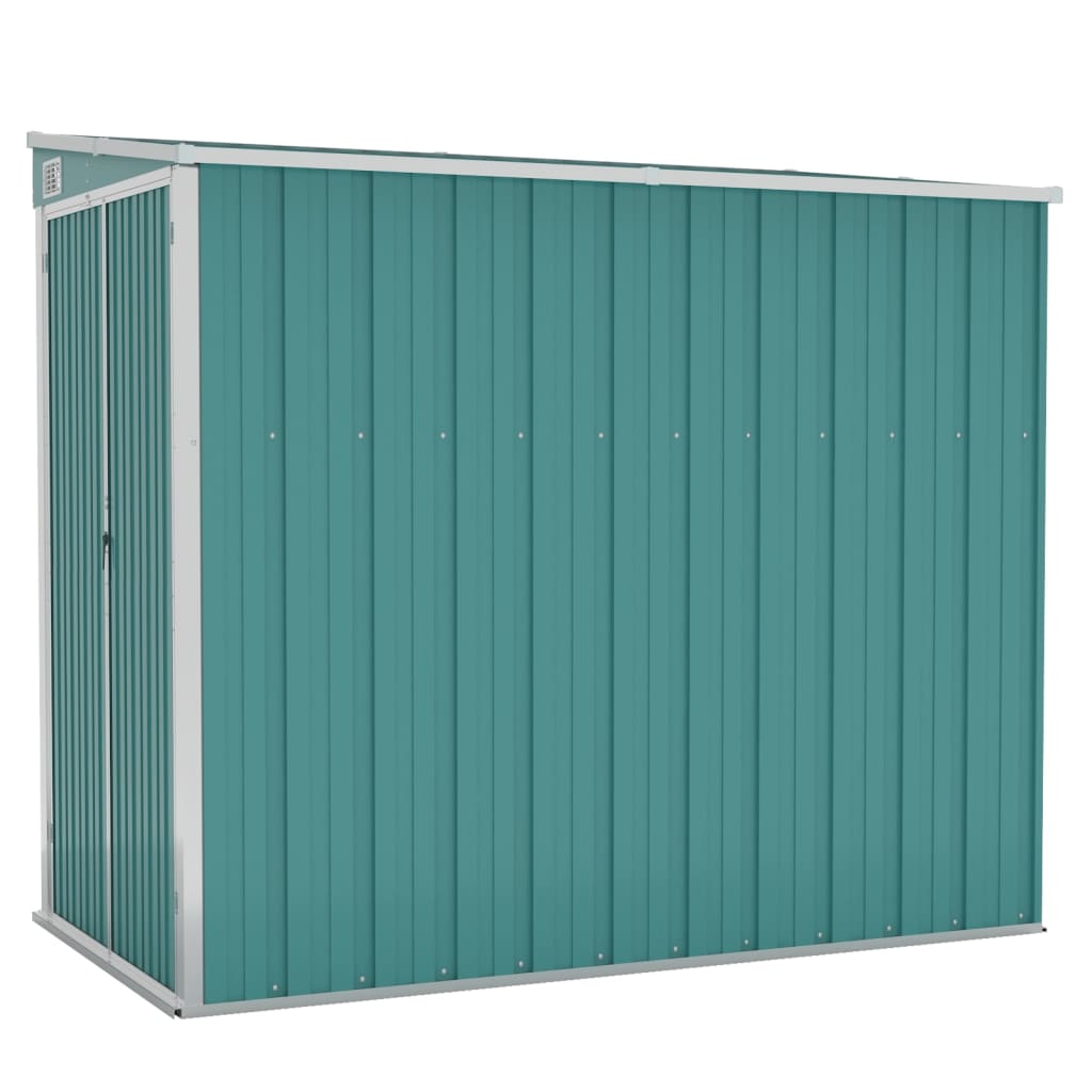 NNEVL Wall-mounted Garden Shed Green 118x194x178 cm Galvanised Steel-1